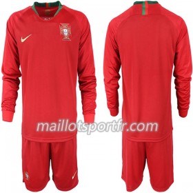 Maillot de Foot Portugal Enfant Domicile Coupe du monde 2018 ML